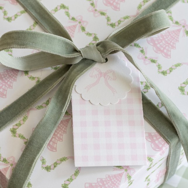 Addy's Gingham Bow Favor Tags (Creator Uploaded)