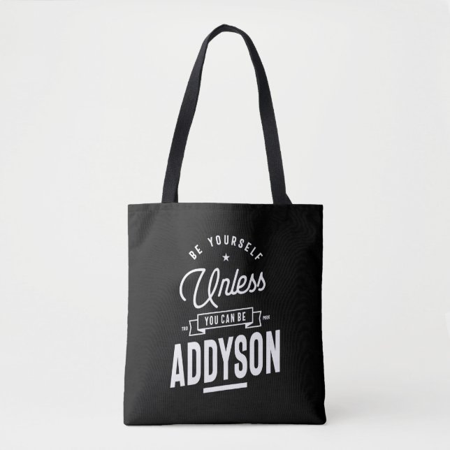 Addyson Personalized Name Birthday Tote Bag (Front)
