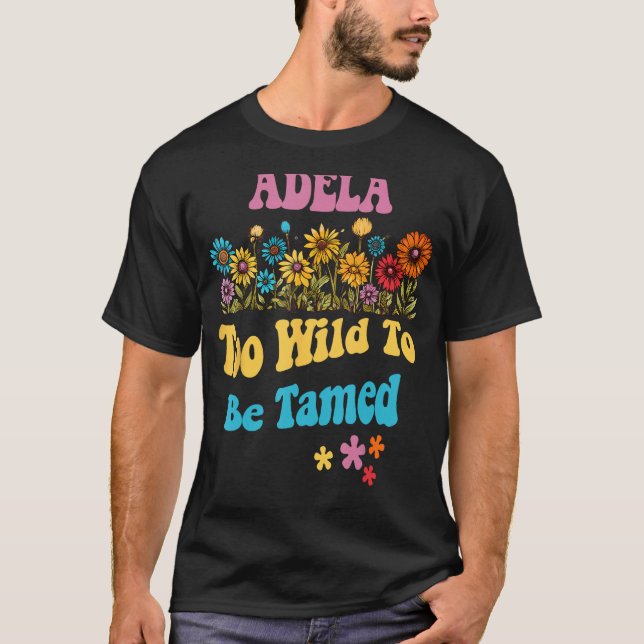 ADELA Name Cute Retro Girls Wildflower ADELA Name T-Shirt (Front)