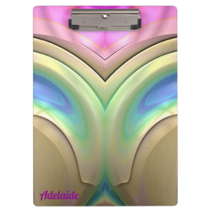 ADELAIDE ~ 3D! ~ Pastel Blue Green Pink original Clipboard