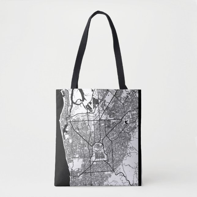 Adelaide Australia City Map Tote Bag (Front)