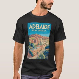 Adelaide Australia Illustration Travel Art Vintage T-Shirt