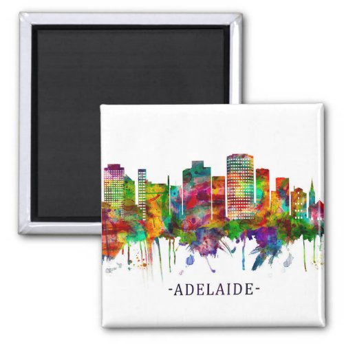 Adelaide Australia Skyline Magnet
