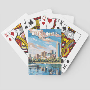 Adelaide Australia Travel Art Vintage Poker Cards