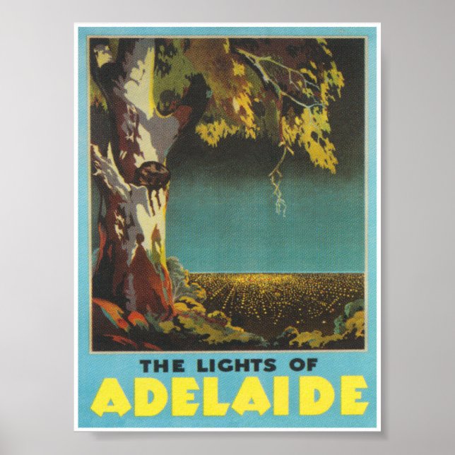 Adelaide Australia Vintage Travel Poster (Front)