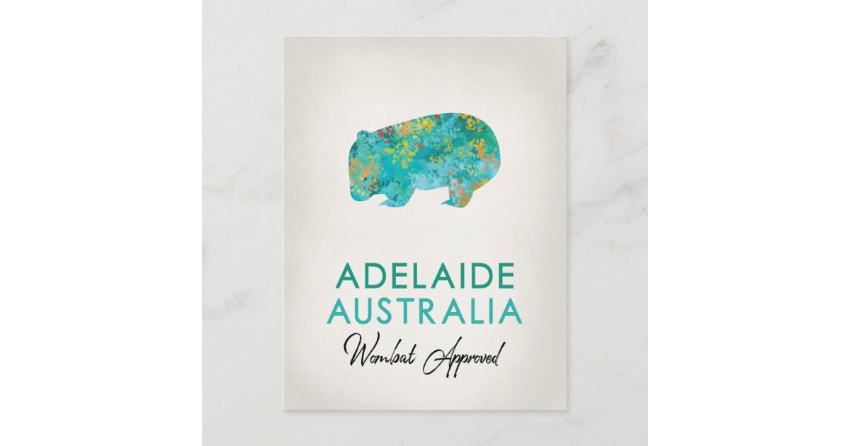 Adelaide Australia Wombat Postcard | Zazzle