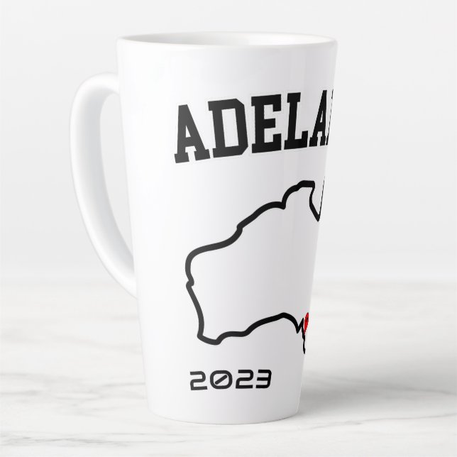 Adelaide City  Map Customized Year Latte Mug (Left Angle)