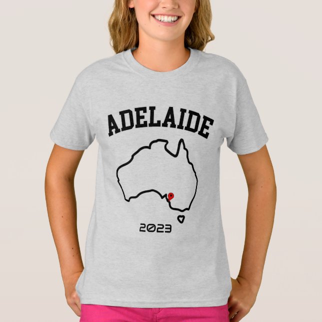Adelaide City  Map Customized Year T-Shirt (Front)