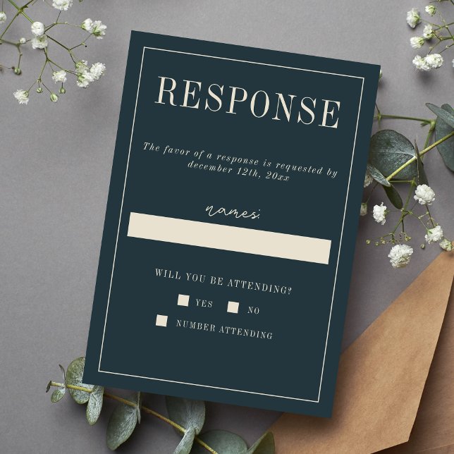Adelaide | Curated Colors | Wedding RSVP Card (Creator Uploaded)