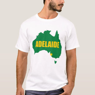 Adelaide Green and Gold Map T-Shirt