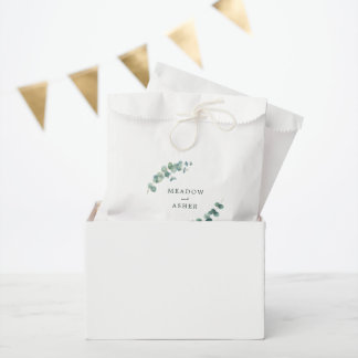 Adelaide Watercolor Eucalyptus Wedding Favor Bag