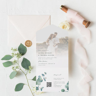 Adelaide Wedding Invitation With QR Code RSVP