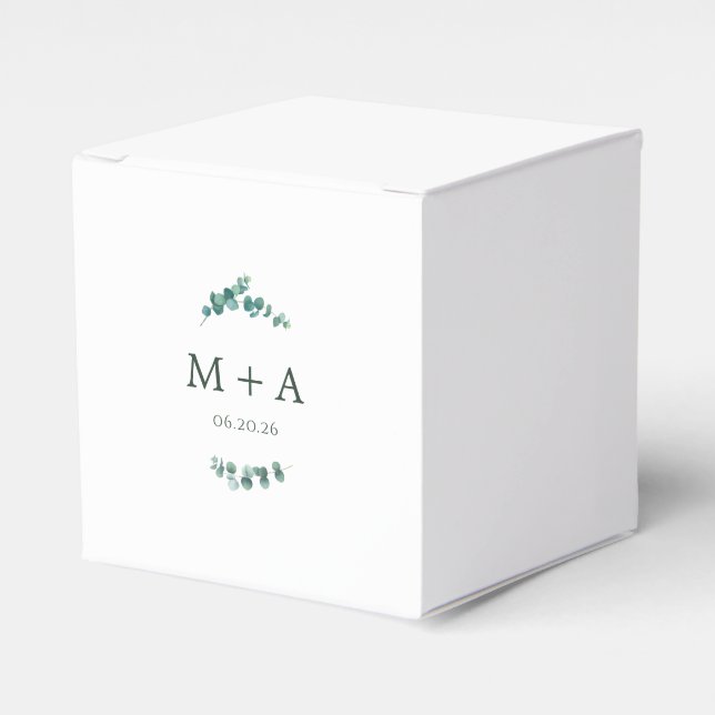 Adelaide Wedding Monogram Favor Boxes (Front Side)