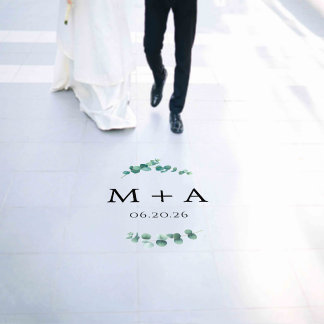 Adelaide Wedding Monogram Floor Decals