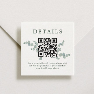 Adelaide Wedding QR Code Enclosure Card