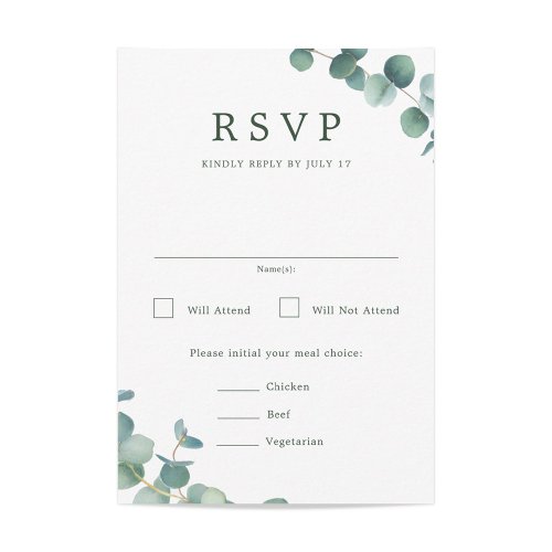 Adelaide Wedding RSVP Card