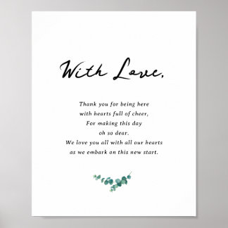 Adelaide Wedding Thank You for Attending Sign