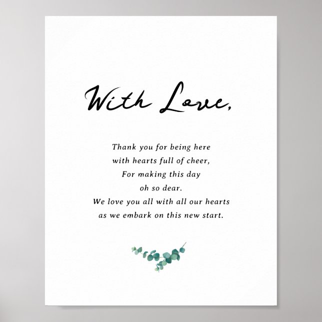 Adelaide Wedding Thank You for Attending Sign (Front)