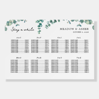 Adelaide Wedding Watercolor Eucalyptus Foam Board