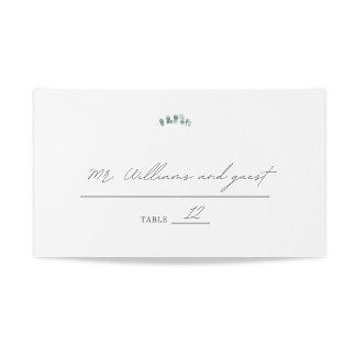 Adelaide Wedding Watercolor Eucalyptus Place Card