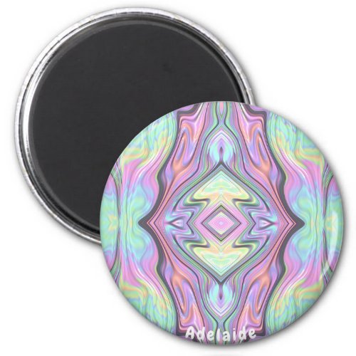 ADELAIDE  Yellow Green and Pink Pearly Design Mag Magnet