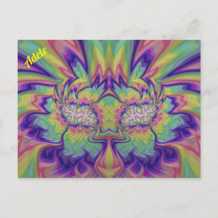 ADELE ~ 3D Fractal Design Pattern ~ Multicolour Postcard