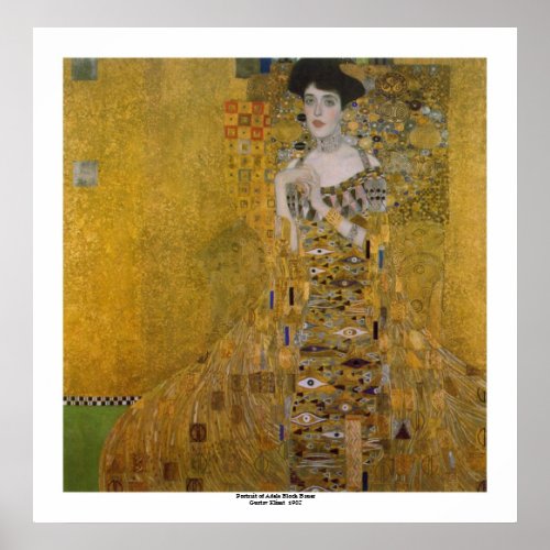 Adele Bloch Bauer by Gustav Klimt Poster