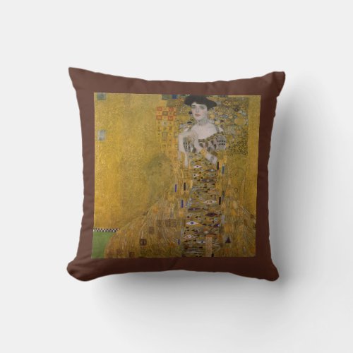 Adele Bloch Bauer by Gustav Klimt Throw Pillow