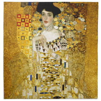 Adele Bloch-Bauer I by Gustav Klimt Art Nouveau Napkin