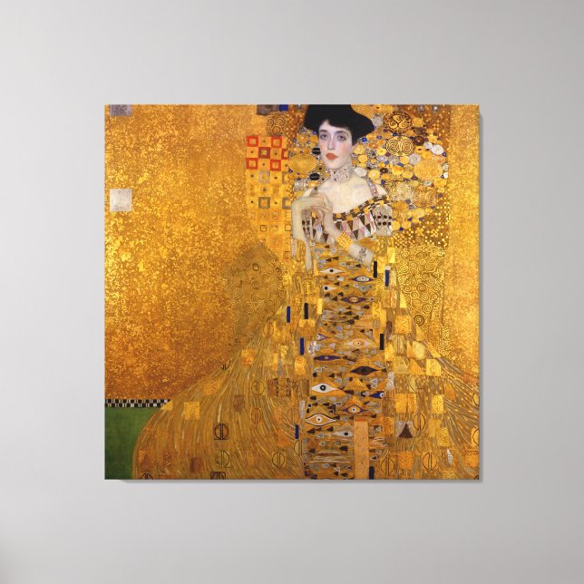 Adele Bloch-Bauer's Portrait by Gustav Klimt 1907 Canvas Print (Front)