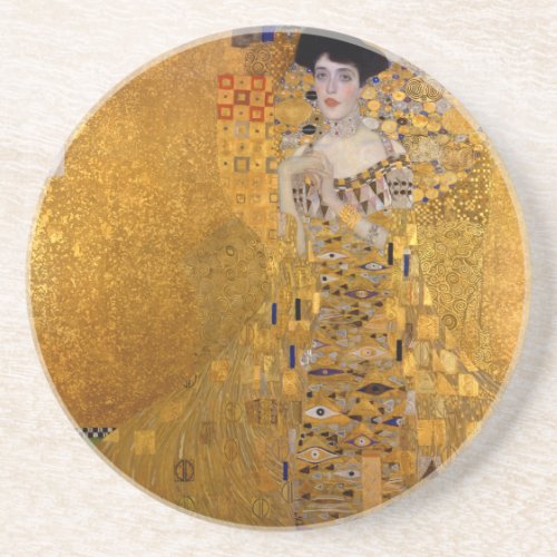 Adele Bloch_Bauers Portrait by Gustav Klimt 1907 Sandstone Coaster