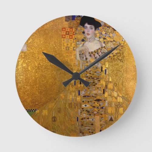 Adele Bloch_Bauers Portrait by Gustav Klimt in 19 Round Clock
