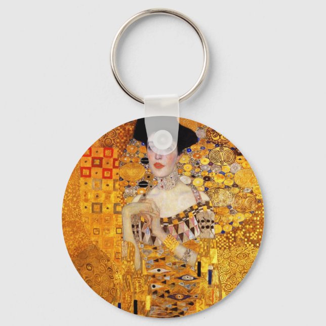Adele Bloch-Bauer's Portrait by Gustav Klimt Keychain (Front)