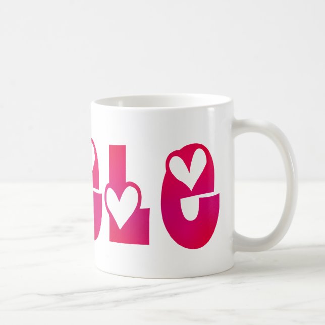 Adele in Hearts Coffee Mug (Right)