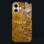 Adele, Lady in Gold by Gustav Klimt, Monogrammed iPhone 16 Case<br><div class="desc">Vintage iPhone mobile case with monogrammed custom name featuring famous artwork "Adele - the Lady in Gold" by Gustav Klimt</div>