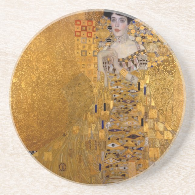 Adele, The Lady in Gold - Gustav Klimt Drink Coaster (Front)