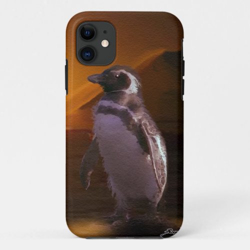 Adelie Penguin  Antarctic Sunset iPhone 11 Case