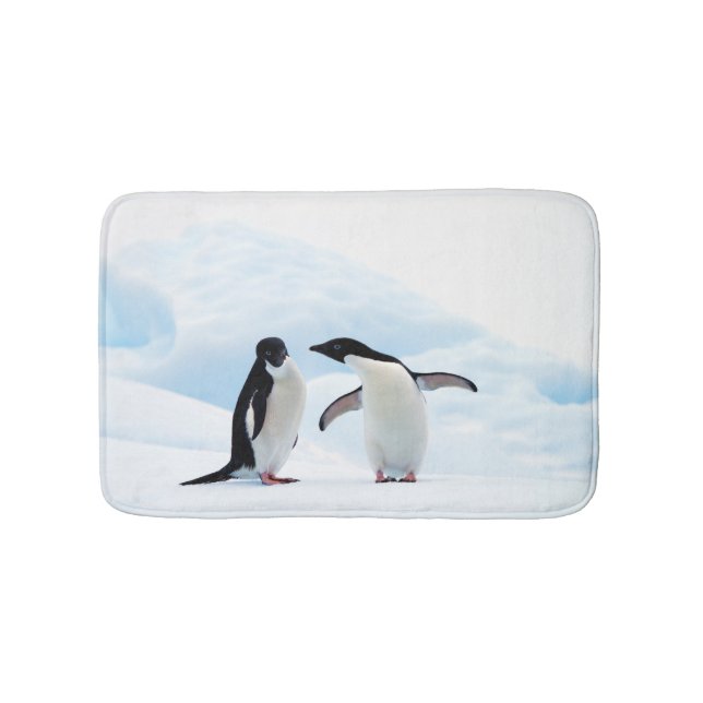 Adelie Penguins Bathroom Mat (Front)
