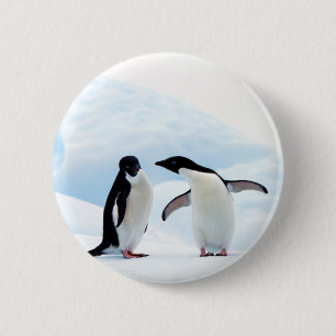 Adelie Penguins Button