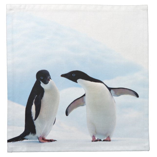 Adelie Penguins Cloth Napkin (Front)