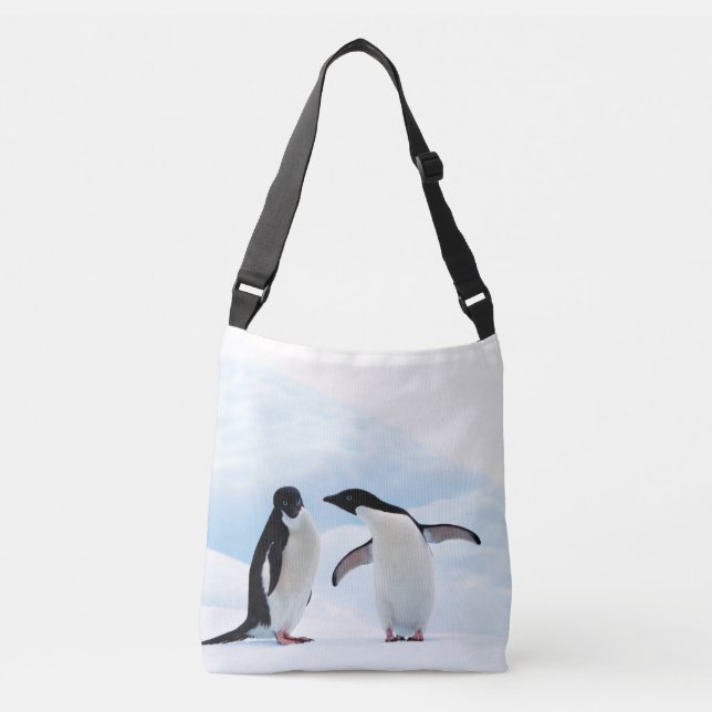 Adelie Penguins Crossbody Bag (Front)