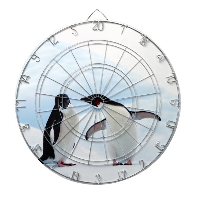 Adelie Penguins Dart Board (Front)