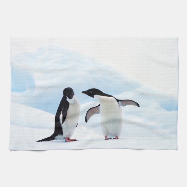 Adelie Penguins Kitchen Towel (Horizontal)