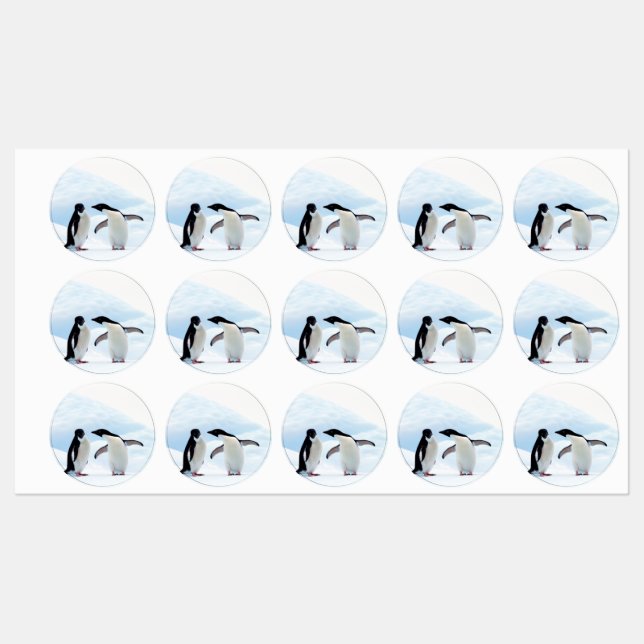 Adelie Penguins Labels (Sheet)