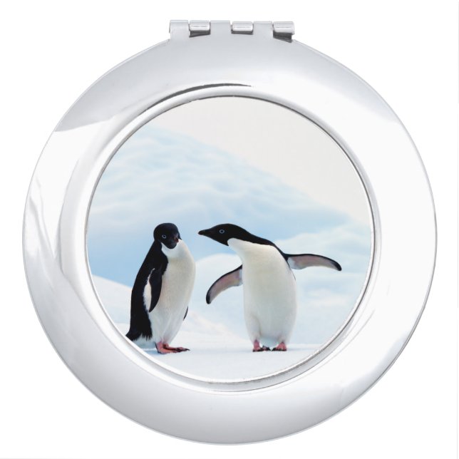 Adelie Penguins Mirror For Makeup (Front)