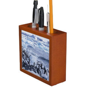 Adelie Penguins Pygoscelis adeliae Pencil Holder