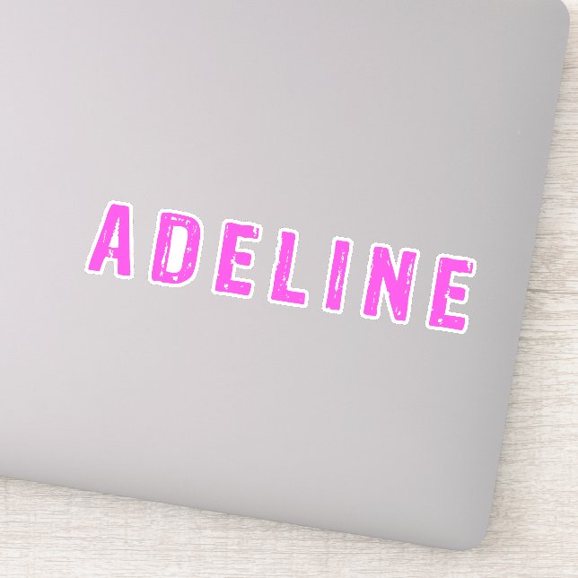 Adeline personal name sticker (Detail)