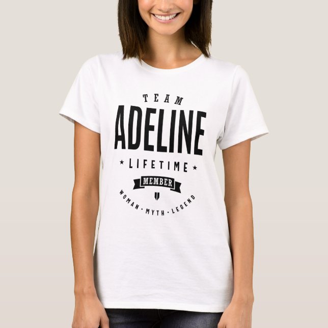 Adeline Personalized Name Birthday T-Shirt (Front)