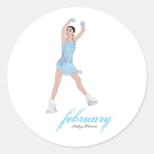 Adeliya Petrosian February Classic Round Sticker (Front)