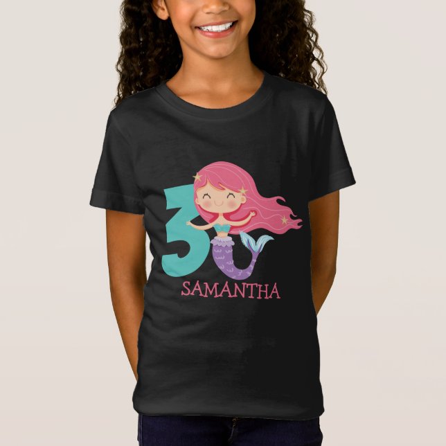 Adella – Ariels older sister 3rd birthday  T-Shirt (Front)